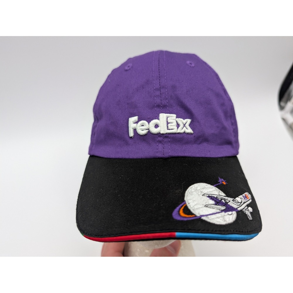 FedEx Relax It's FedEx Space Graphic Purple Black Adjustable Hat Cap America